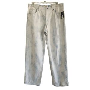 Light Wash Tie-Dye Style 90's Baggy Jean Sz 14 Nwt